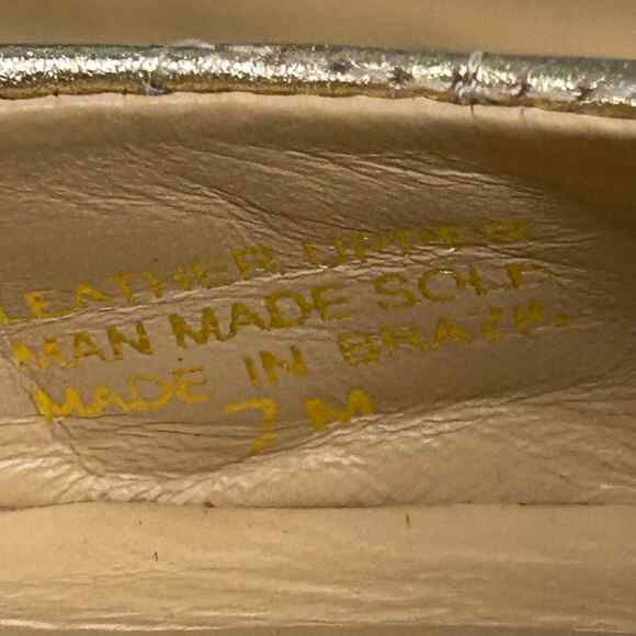 Lilly Pulitzer Quilted Just Another Ballet Ballerina Gold Knot Shoes Flats Sz 7 - Picture 9 of 10